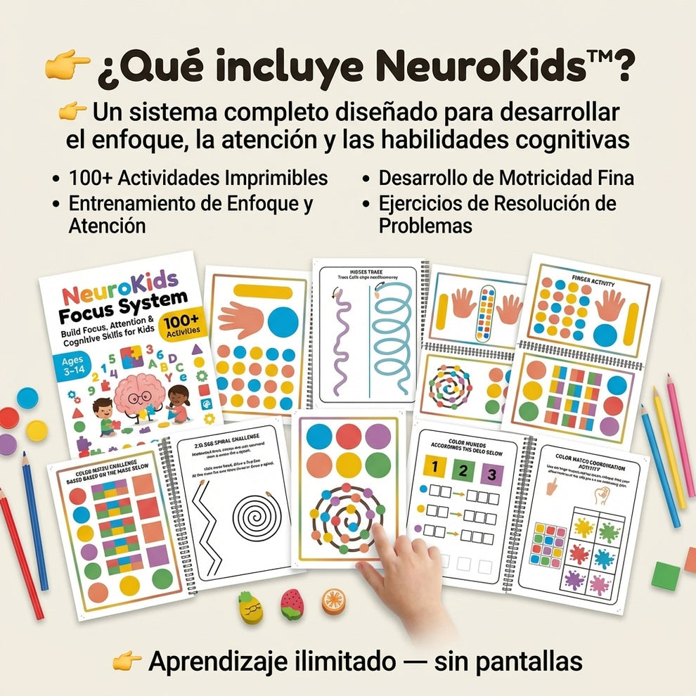 +100 Actividades Para Activar Atención, Enfoque y Aprendizaje (3 a 14 años)